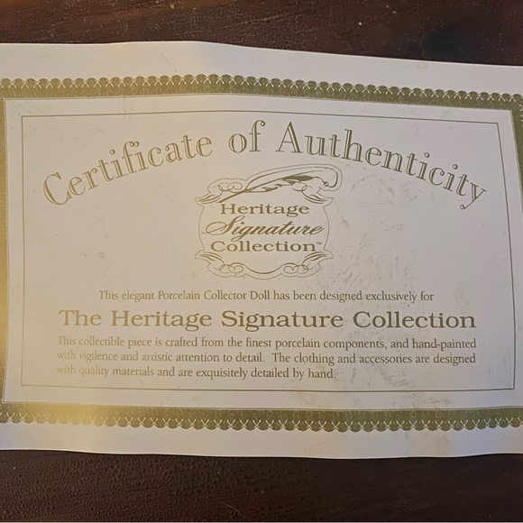 17” Porcelain Angel Doll No Markings Gold/white Dress W/Stand. Like NEW - Picture 3 of 6